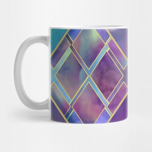 Purple Futuristic Diamond Pattern Mug